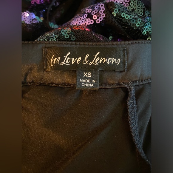 🌟For Love and Lemons Ariana Party Dress🌟Mini Sequins Ice Skater XS - Picture 13 of 14